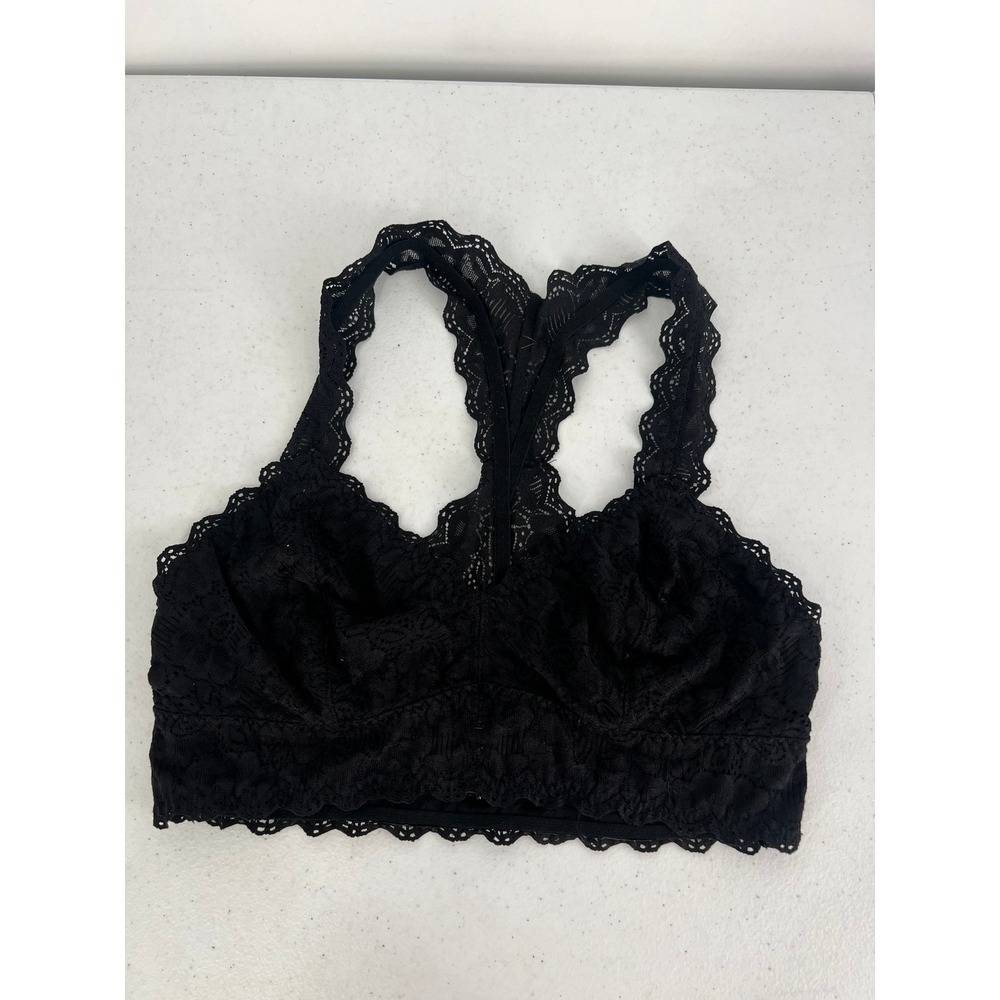 Felina Women Size M Floral Lace Racerback Bralettes Black Pink Gray Lot - Picture 6 of 16